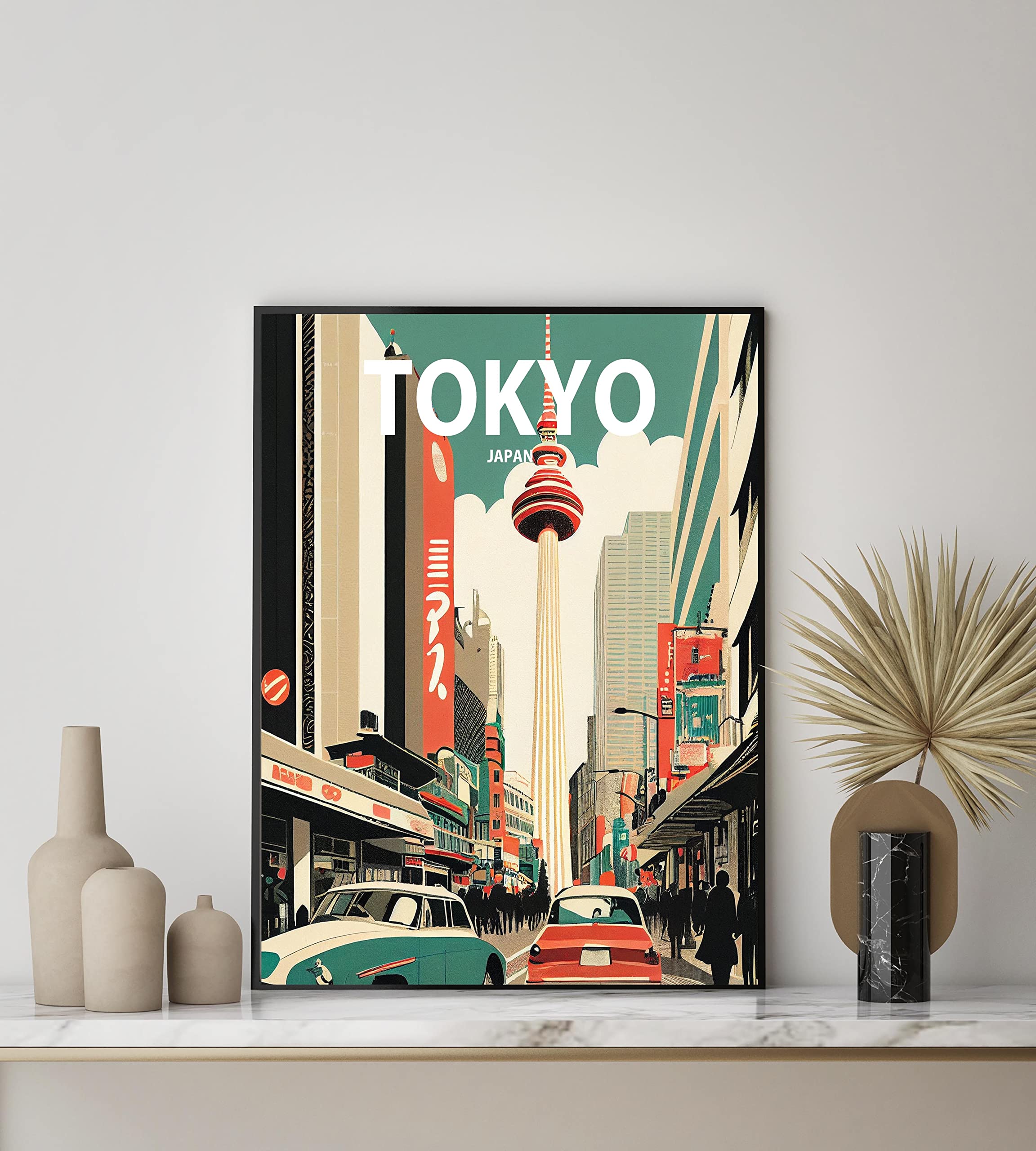 Amazon.com: Tokyo City Retro Art Print Poster, Japan Wall Art